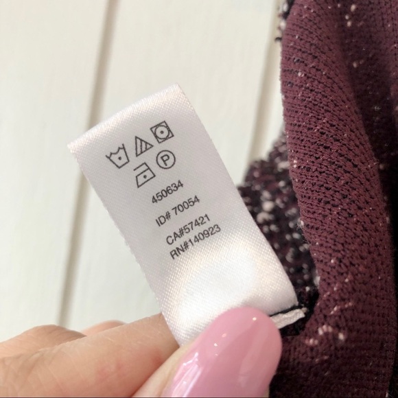 Loft NWT Maroon Flecked Knit Jogger Skirt - Picture 7 of 8